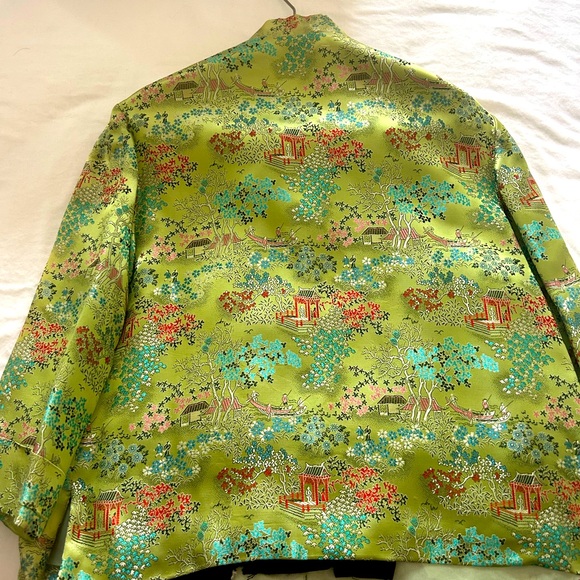 Vintage HANDMADE Traditional Women’s Embroidered Silk Short Jacket w/ pants - Picture 2 of 6